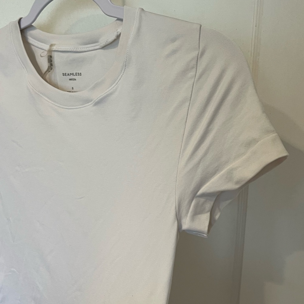 White Crewneck Women's Tee - Picture 3 of 4
